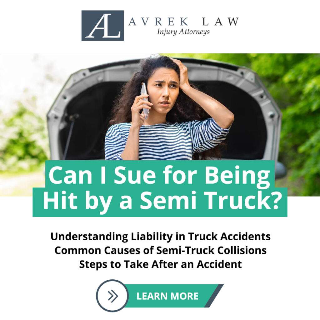 Featured image for Can I Sue for Being Hit by a Semi Truck?