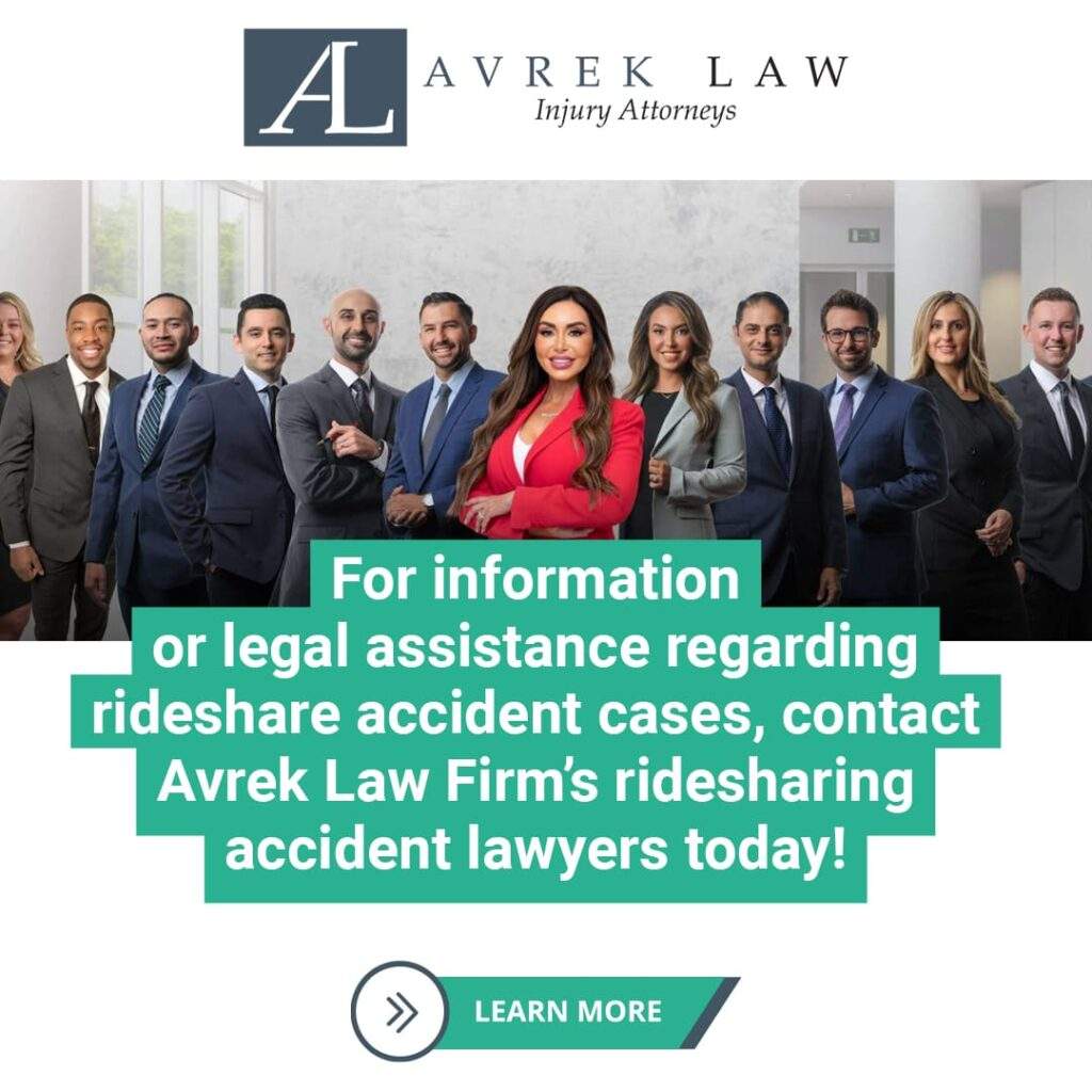 Contact Avrek Law Firm's Ridesharing Accident lawyers today