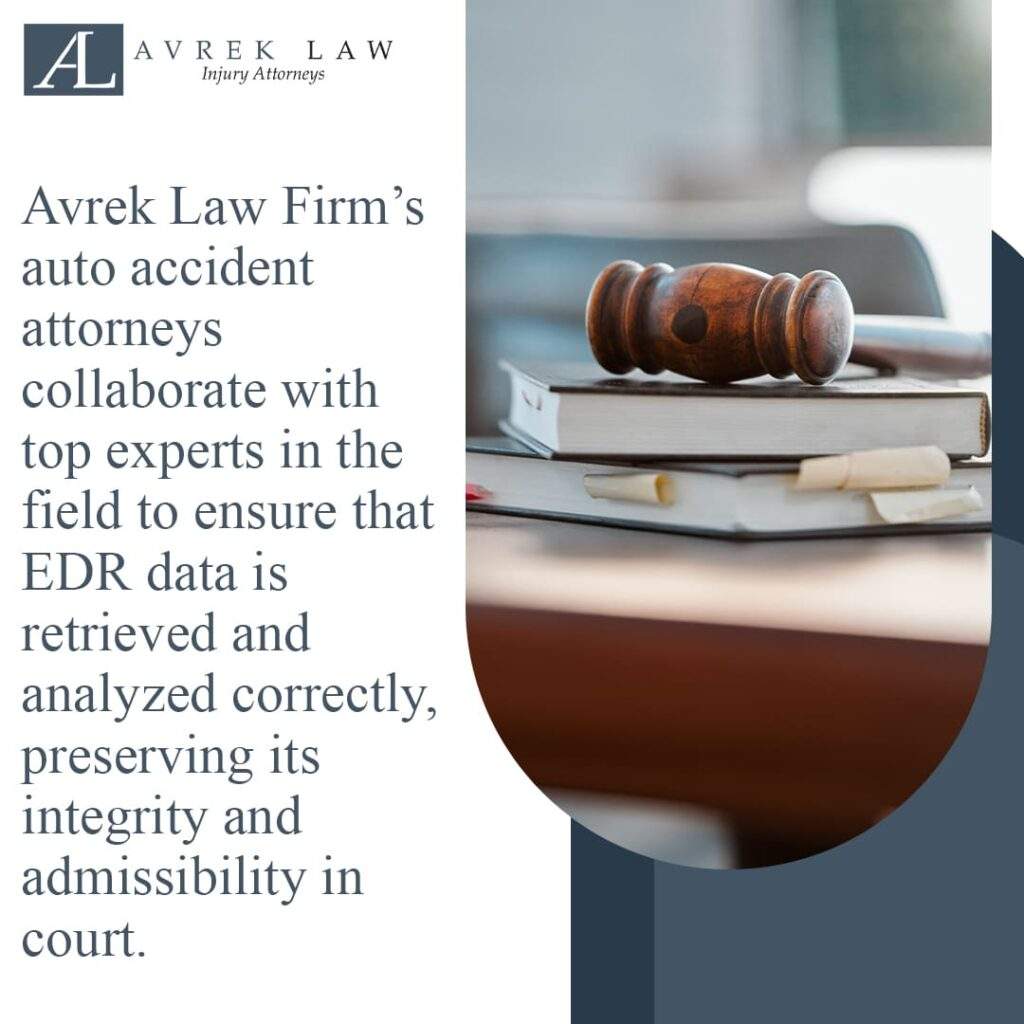 Avrek Law Firm's auto accident attorneys - EDR data