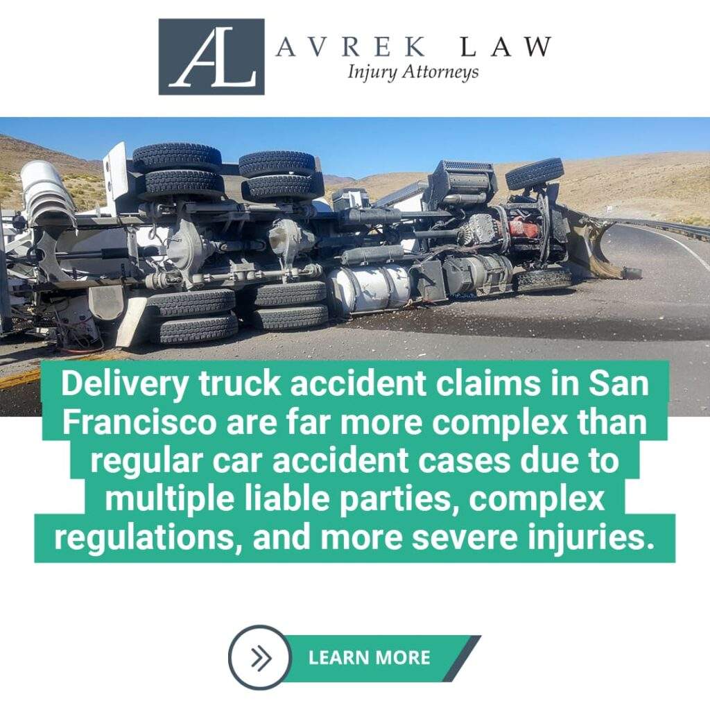 San Francisco complex delivery truck accident claims